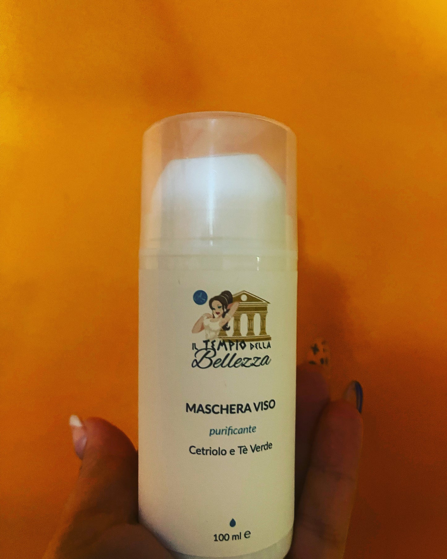 Clay face mask, green tea and cucumber