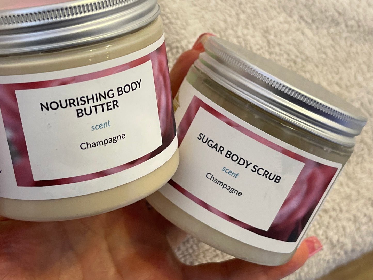 Champagne body scrub